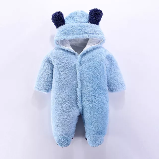 Baby Jungen Mädchen Fleece Strampler Overall Spielanzug UK Teddybär Neugeborenes Säugling