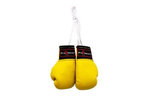 Mini Boxing Gloves - Miniature Punching Gloves - Holiday Christmas Yellow