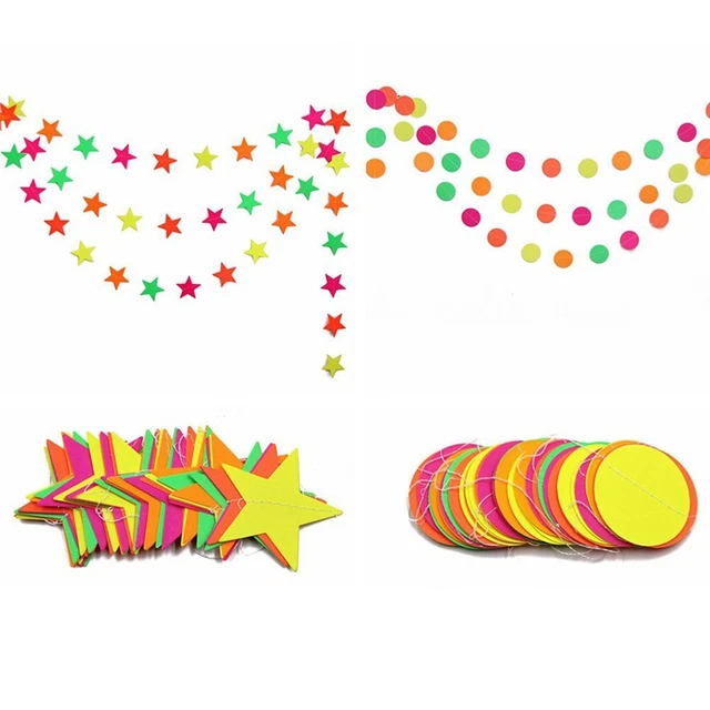 Neon Garland HAPPY BIRTHDAY Banner Party Decor Stage UV 1Pcs Blacklight