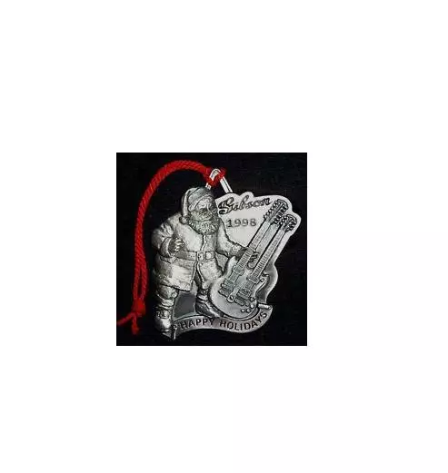 Gibson Guitar Christmas Pewter 1998 Pere Noel Es 1275 Guitare Santa Klaus Genuin