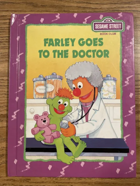 Vintage Sesame Street Book Club Farley Goes to the Doctor RARE 1993