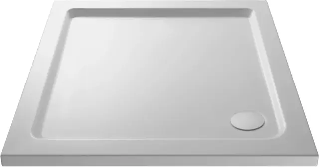 Bandeja de ducha Slimline piedra rectangular bandeja de baño blanca 1200 x 700 mm