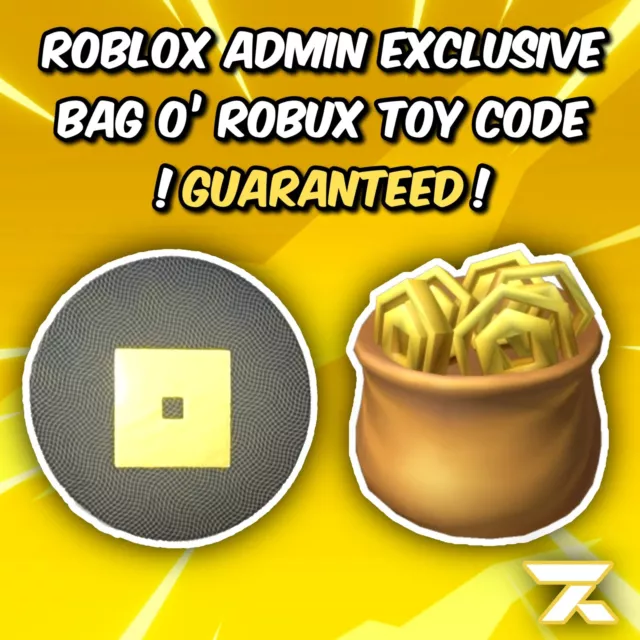 RARE* VERIFIED Roblox Admin Exclusive Bag O' Robux Back Accessory [1 Code  Only]