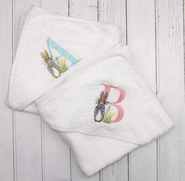 Baby Hooded Towel Peter Rabbit Perfect Easter Baby Gift Personalised Monogram