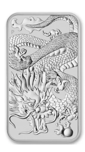 2022 P 1 Oz Silver Bar ✪ Australia Dragon ✪ 999 Fine Perth Mint ◢Trusted◣