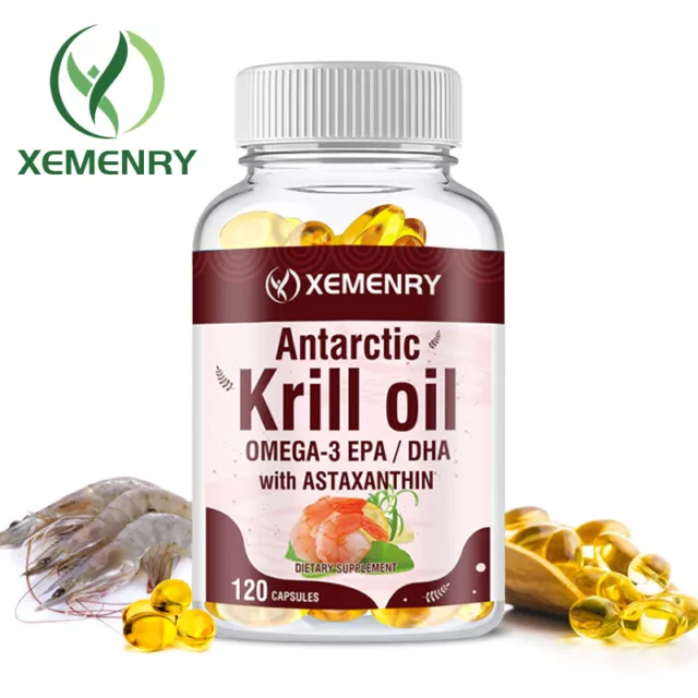 Antarctic Krill oil 2000mg Kapseln- mit Omega-3 EPA, DHA und Astaxanthin-Extrakt