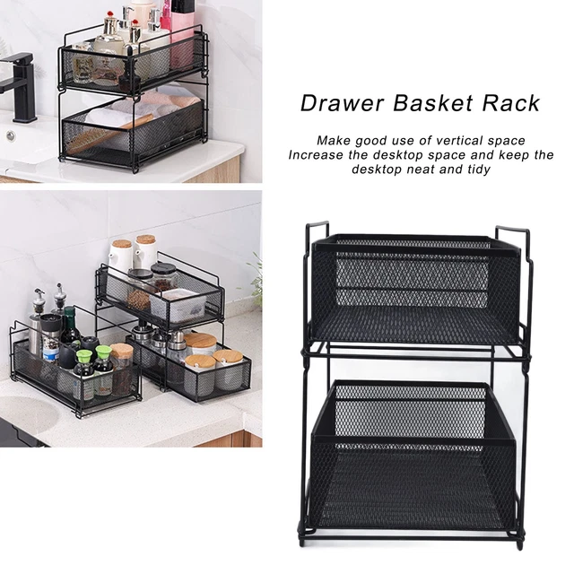 Tiroir De Rangement De Cuisine Panier Rack Etagère De Cuisine Multicouche