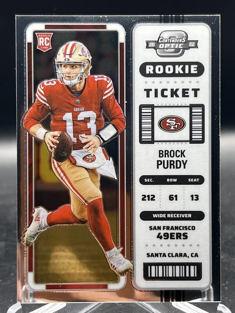 BROCK PURDY 2022 Panini Contenders Optic ROOKIE TICKET San Francisco 49ers 🔥🏈