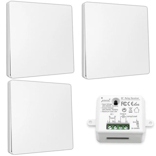Interrupteur Sans Fil Apkezel 433Mhz 220V - Va-et-vient Télécommandé 30m