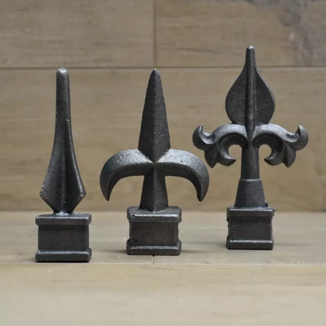 3/4" Cast Iron Spear, Finial, Spire, Ornamental Fence Topper Wrought Iron 3