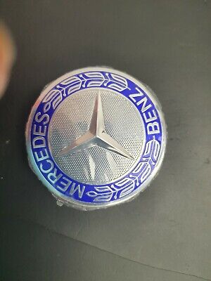 1PCS  Mercedes-Benz Classic Blue Wheel Center Hub Caps Emblem 75MM Laurel Wreath