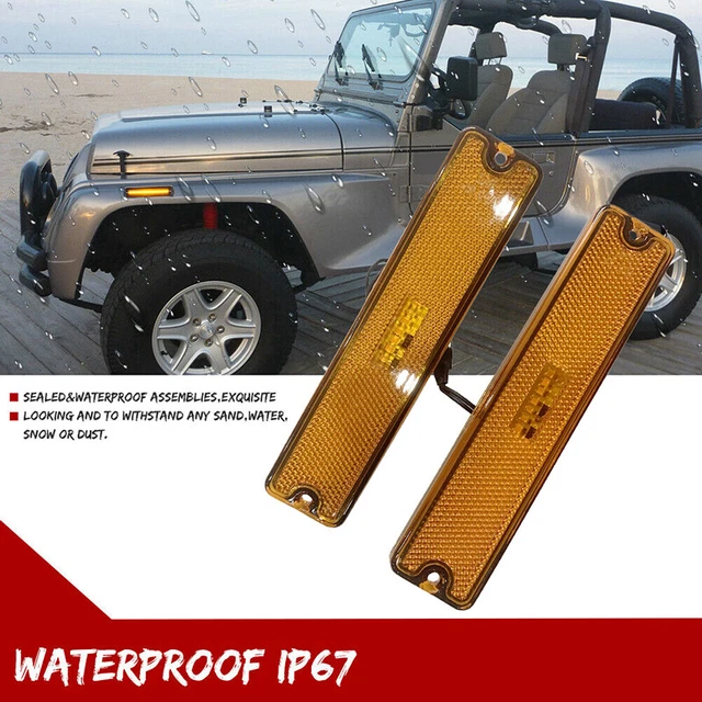 Side Marker Lights LED Turn Signal Indicator Lamp FOR Jeep Wrangler YJ 1987-1995