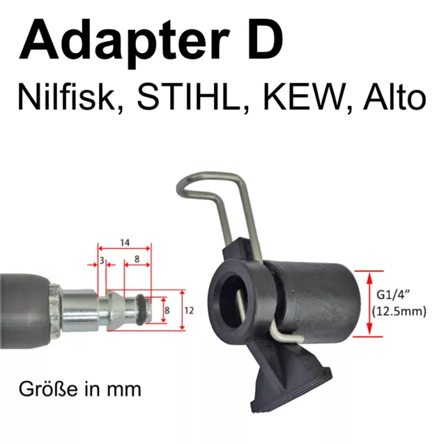 Conector Manguera Adaptador para Nilfisk & Stihl Alta Presión Acoplamiento