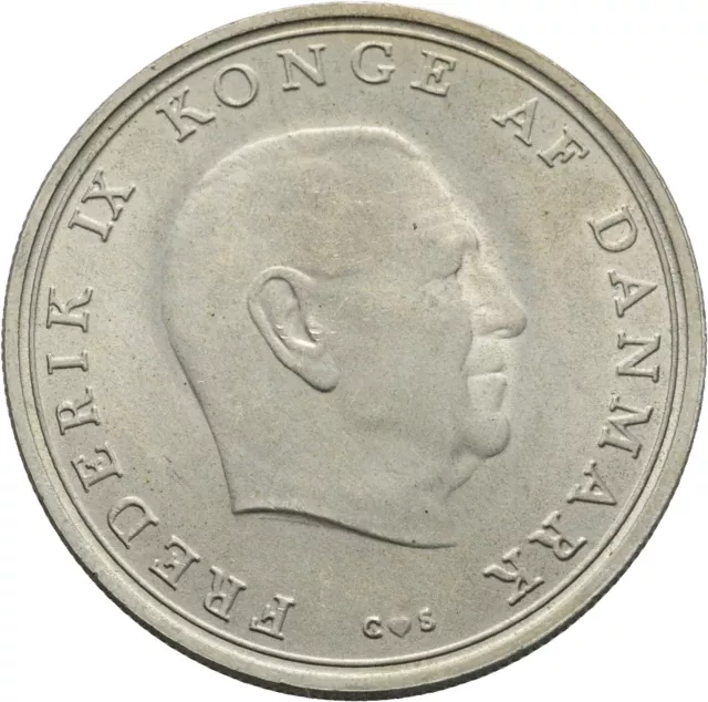 Dänemark 10 Kroner 1968 Frederik IX., Silber 36 mm/ 20,4 g #PUT242