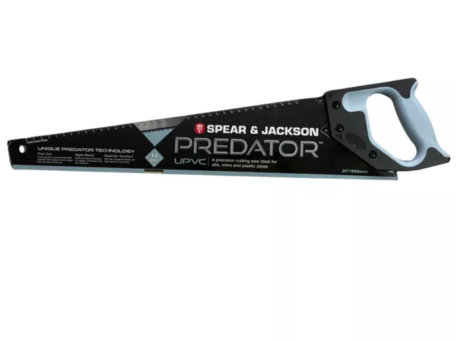 Spear & Jackson Predator UPVC Saw  20"(508mm) 14PPI Handsaw, Plastics Saw