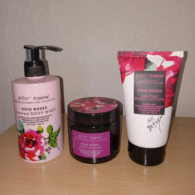 Betsey Johnson Body Lotion Body Wash Body Butter Vivid Roses NEW
