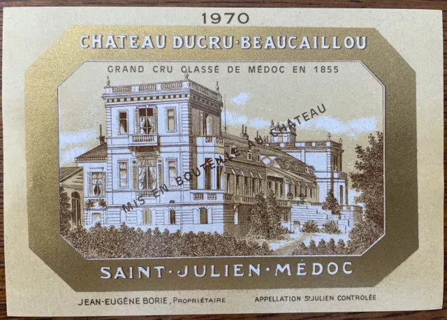 Étiquette Château Ducru Beaucaillou 1970