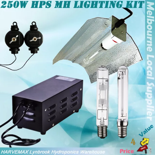 250W HPS MH Magnetic Ballast Wing Shade Lighting Kit Parts Hydroponic Grow Light