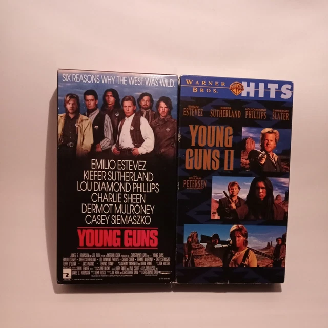 YOUNG GUNS AND Young Guns 2 VHS Western Action Emelio Estevez 7.99
