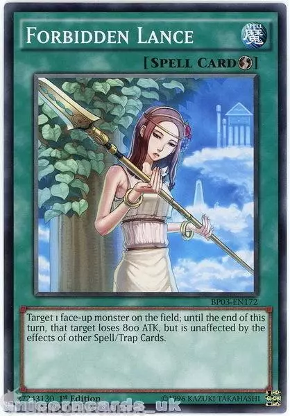 BP03-EN172 Forbidden Lance 1st Edition Mint YuGiOh Card