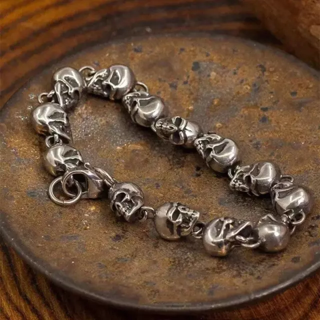 Sterling Silver Vintage Dragon Bracelet Unique Elegant Trendy Bangle Jewelry