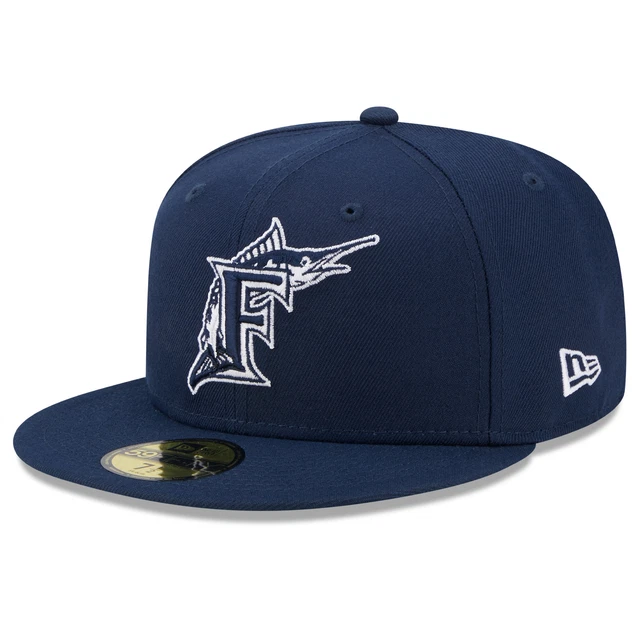 Men's New Era Navy Florida Marlins Cooperstown Collection Oceanside Green