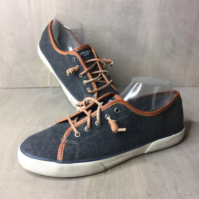 Sperry Top-Sider Pier View Gray Wool Sneaker STS96253 Women's 9M