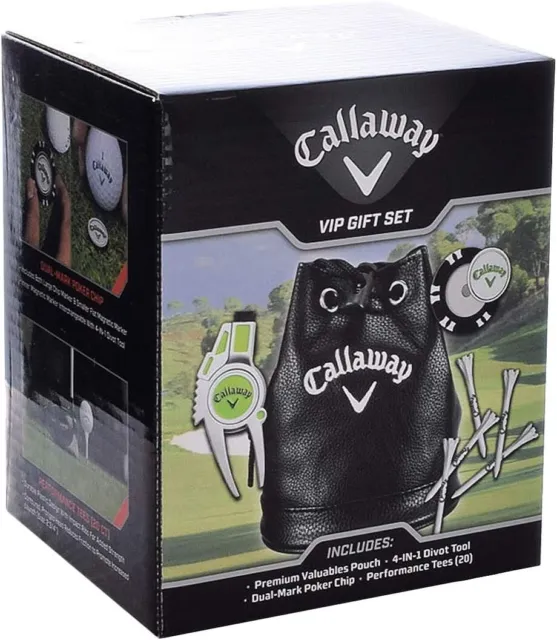 Callaway Golf Premium VIP Gift Set - Pouch, 4 in 1 Divot Tool, Tees, Poker Chip