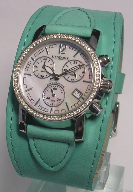 Montre Bracelet Vendoux Femme Acier Inoxydable Doré, Modèle MD19000 - Cadran Argenté Chiffres Romains - Neuf Avec étiquettes
