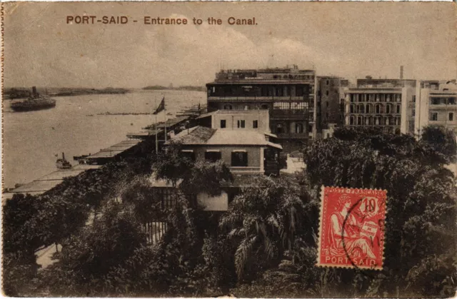 CPA AK PORT-SAID Entrance to the Canal EGYPT (1324529)