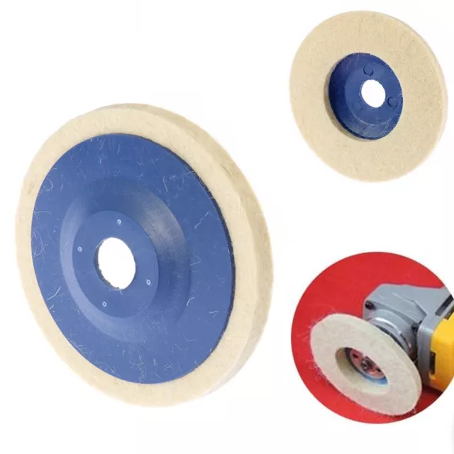 10pcs 4inch Round Wool Wheel Wool Felt Disc Practical Waxing Pad  Angle Grinder