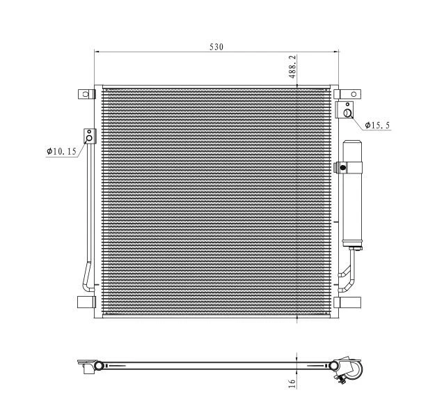 KRAFT 0220180 Condensatore Climatizzatore – Ricambio Originale Per VW Polo, SEAT Ibiza, Skoda Fabia - 4