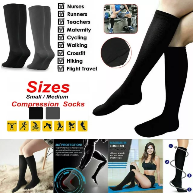 Flight Socks Travel Compression Small/Medium Unisex Miracle  Anti Swelling