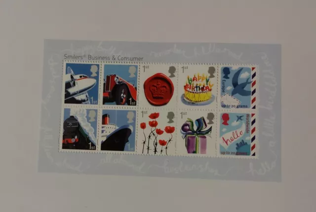 GB 2010 Business and Consumer Smilers Miniature Sheet MS 3024 MNH