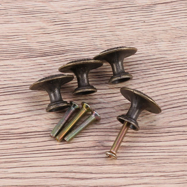 4 Pcs Vintage Handles European Style Pulls Single-hole Knob Drawer Cabinet
