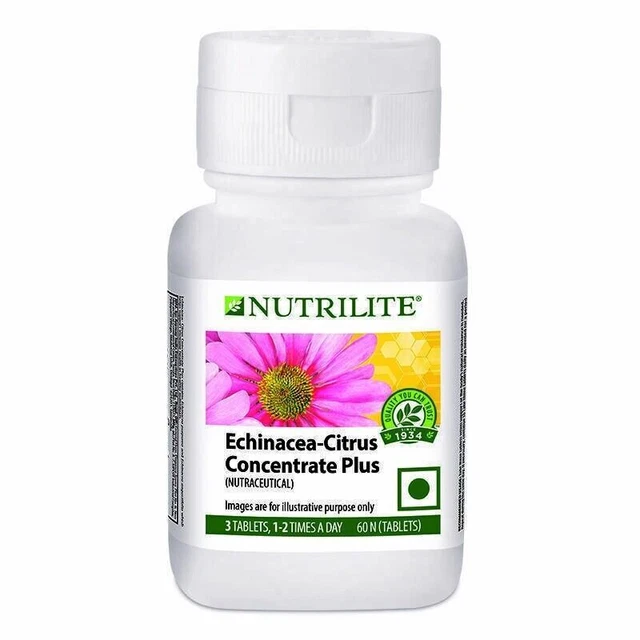 Amway NUTRILITE Echinacea citrus Concentrate Plus 60 Tab, apoya la salud...