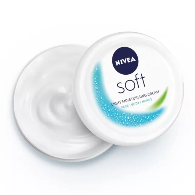 Nivea Soft Light Moisturizer para rostro, manos y cuerpo, hidratación...