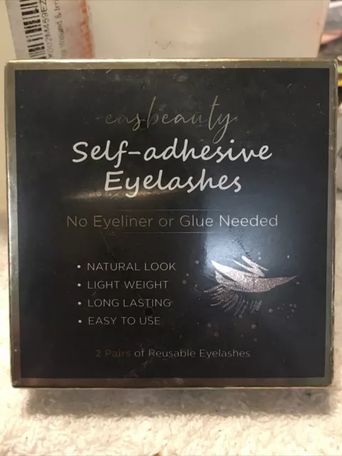 easbeauty Self-Adhesive Eyelashes No Eyeliner or Glue Needed 2 Pair Reusable