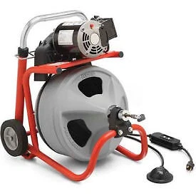 K-400 Drum Machine W/Bulb Auger & Gloves, 115V, 6.7AMPS, 1/3HP, 75'L x 1/2"W