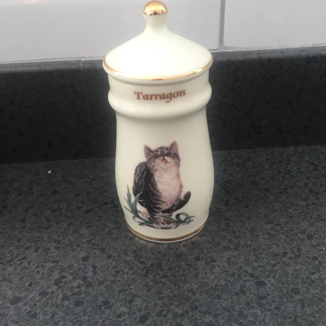 Lesley Anne Ivory Cats Spice Jar Tarragon