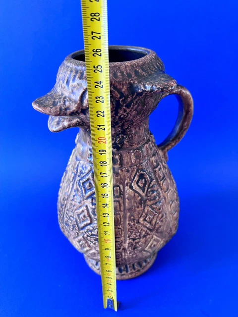 Pichet carafe vintage JASBA céramique zoomorphe fat lava Allemagne 60s MCM 3