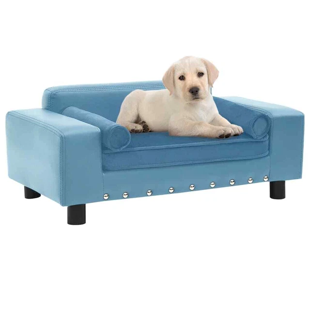 Canapé pour Chien Peluche et Similicuir Sofa Chiot Animaux Multicolore vidaXL