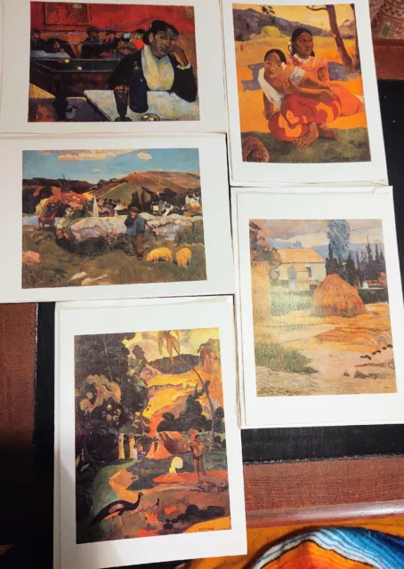 Paul Gauguin 1880's Art Lot of 8 Note Cards/Envels Unused NOS/5 Styles BLANK