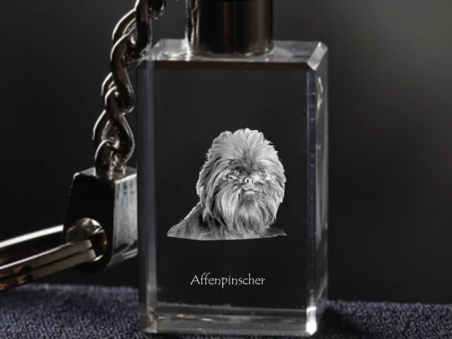 Affenpinscher, Dog Crystal Keyring, Keychain, High Quality, Crystal Animals USA