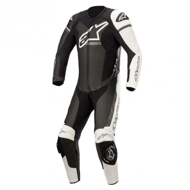 Alpinestars GP Force Phantom 1pc Motorcycle Leather Race Suit (Black/White)