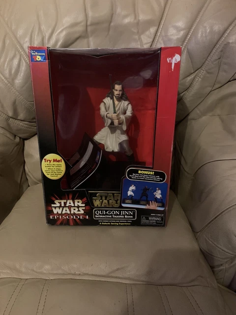 Star Wars Episode 1 Interactive Talking Bank Qui-Gon Jinn  ThinkWay Vintage 1999