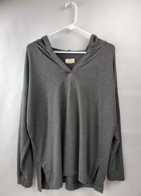 Lou & Grey Signaturesoft Hoodie Women’s Medium Top Sweatshirt Charcoal Pullover