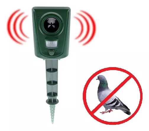 Repellente per uccelli elettronico ad ultrasuoni ad energia solare  deterrente per piccioni impermeabile forte LED lampeggiante per unità di  controllo dell'iarda - AliExpress
