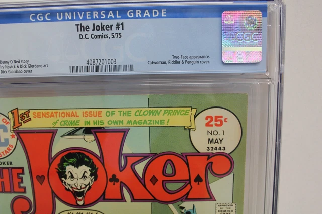 The Joker #1 1975 DC Comics Batman 1st solo title CGC graded 7.5 White Pages 4