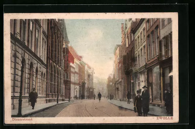 Zwolle, Diezerstraat, Ansichtskarte 1928